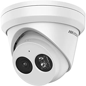 Hikvision usa Hikvision AcuSense DS-2CD2383G2-IU 8MP Network Turret Camera with Night Vision & 2.8mm Lens (White)