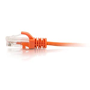 C2g/ cables to go C2G 01175 Cat6 Snagless Unshielded (UTP) Slim Ethernet Network Patch Cable, Orange (1 Feet) 1'