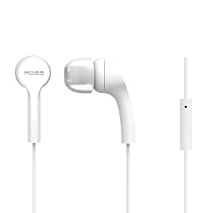 Koss KEB9IW Wired Earphones, White