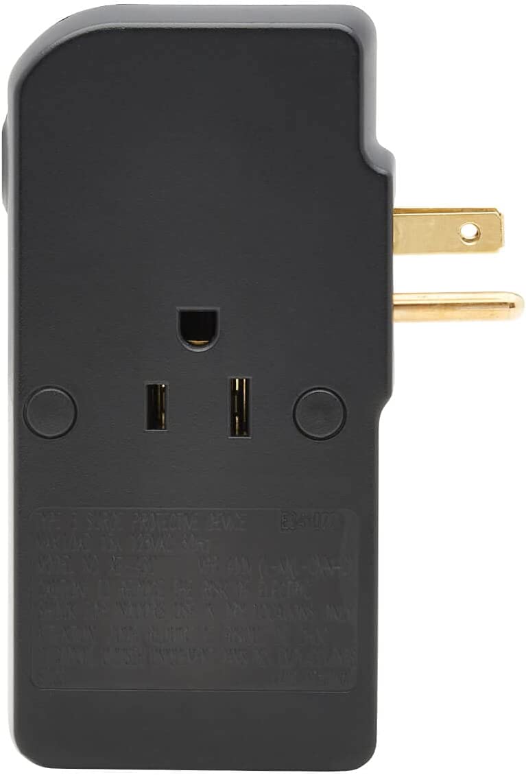 Tripp Lite Wall Surge Protector Power Strip Multi Outlet Extender, 3-Outlets & 2 USB Ports, 5-15P Direct Plug, 1050 Joules, 1875 Watts & Dollar 5,000 Insurance (SK3BUAM) 3-Outlets, 2 USB