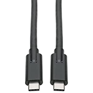 Tripp Lite USB C to USB Type C Cable 6ft USB 3.1 Gen 1 5A 5 Gbps M/100W, Black (U420-006-5A)
