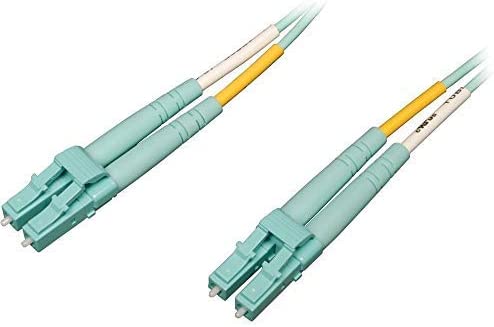 Tripp Lite 10-Ft Fiber Optic Lc/Lc Duplex Patch Cable, Aqua N820-03M-Om4