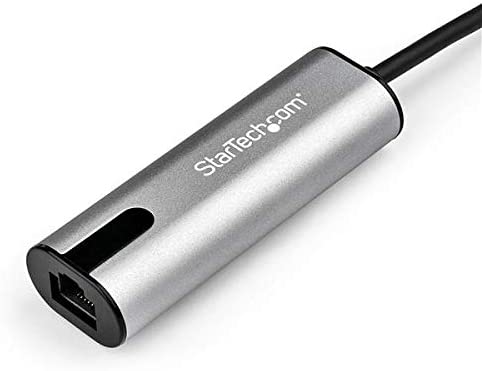 StarTech.com 2.5GbE USB C to Ethernet Adapter NBASE-T NIC - USB 3.0 Type C 2.5/1 Gigabit/100 Mbps Multi Speed Network/USB 3.1 Laptop to RJ45/LAN Thunderbolt 3 Compatible/MacBook Pro Surface (US2GC30)