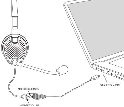 Andrea electronics NC-181VM USB-C USB-C Digital MONAURAL Headset