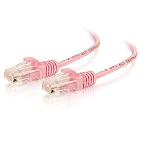 C2g/ cables to go C2G 01192 Cat6 Snagless Unshielded (UTP) Slim Ethernet Network Patch Cable, Pink (5 Feet) 5'