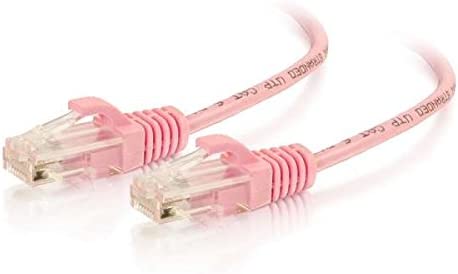 C2g/ cables to go C2G 01191 Cat6 Snagless Unshielded (UTP) Slim Ethernet Network Patch Cable, Pink (3 Feet) 3'