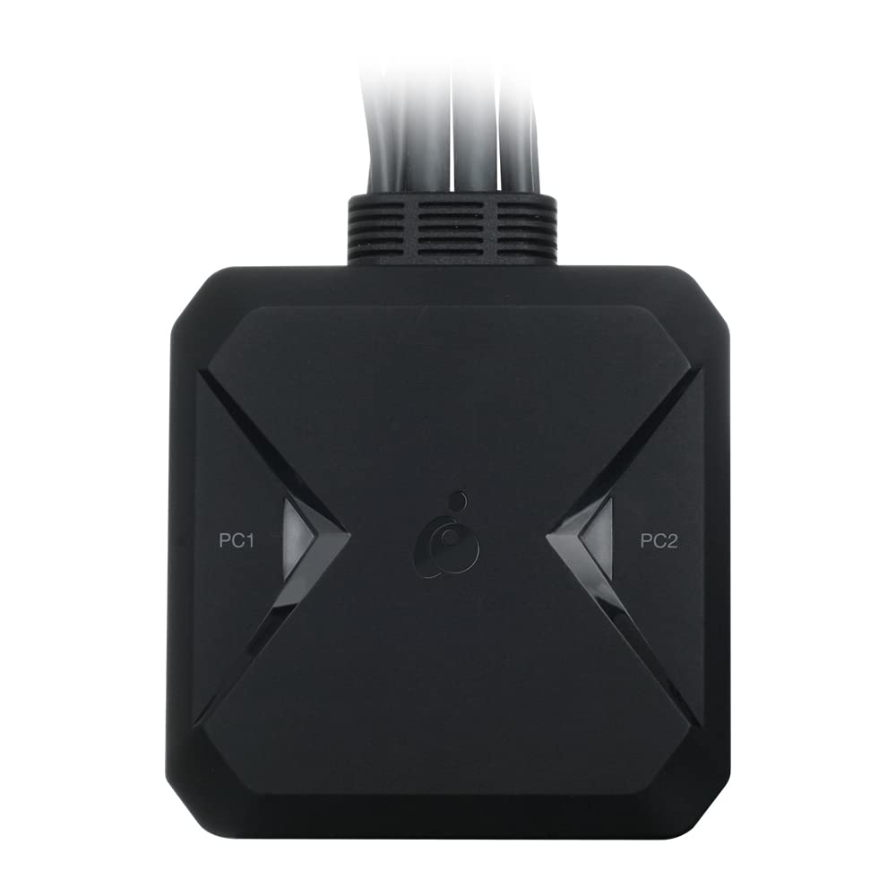 IOGEAR 2-Port USB HDMI Cabled KVM - 4K@60Hz - Hotkey/Remote Button Switch - USB 2.0 Mouse Port Can Be Use As USB Hub and USB Peripheral Sharing - Xbox / PS4/5 - Windows, Mac and Linux - GCS92HU