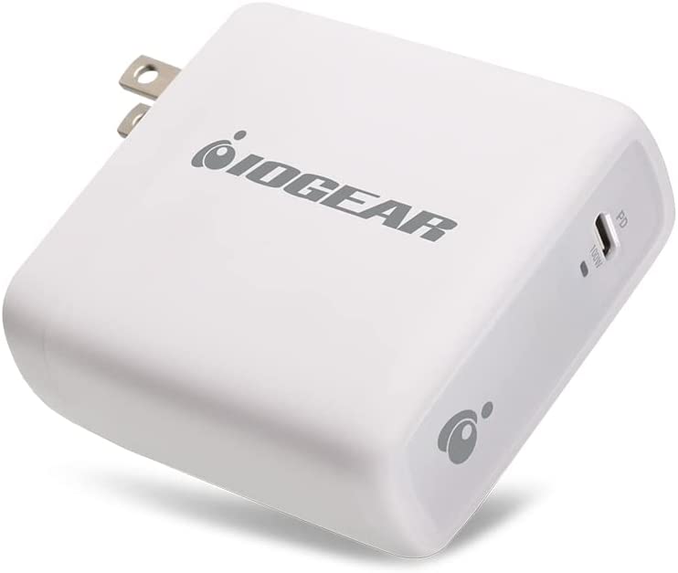 IOGEAR GearPower 100W USB-C GaN Charger, Compatible with All Type C Devices, USB4, Thunderbolt 3 and Thunderbolt 4, iPhone 12, and Android Smartphones, USB-C laptops, Tablets, Docks (GPAWC100W)