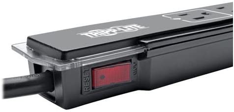 Tripp Lite 6 Outlet Surge Protector Power Strip, Black, 6ft Cord, Tel/Fax/Modem Protection, Right-Angle Plug, $75K INSURANCE (TLP606SSTELB)