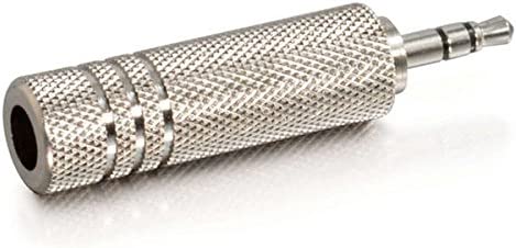 C2g/ cables to go C2G/Cables to Go 40636 3.5mm Stereo Male to 6.3mm (1/4 Inch) Stereo Female Adapter Metallic Silver