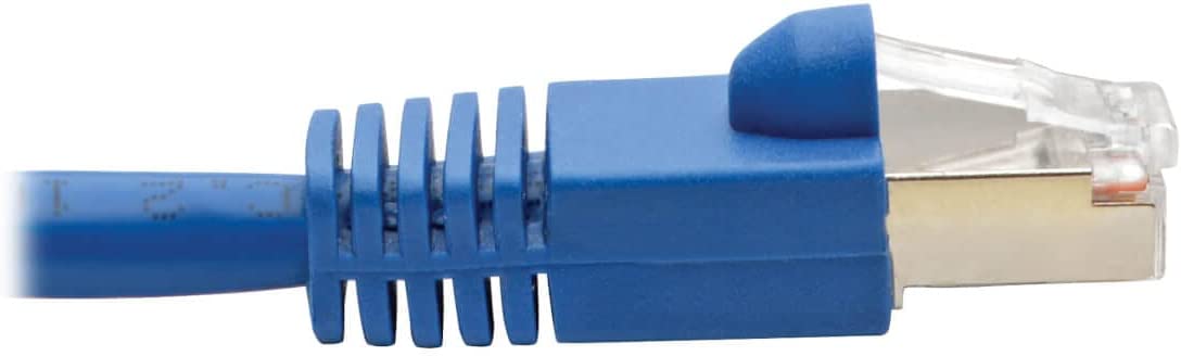 Tripp Lite Cat6a Ethernet Cable, 10G-Certified Patch Cable, Snagless, Shielded STP PoE Ethernet Cord, 8 ft, Blue (N262-008-BL) 8ft. Blue