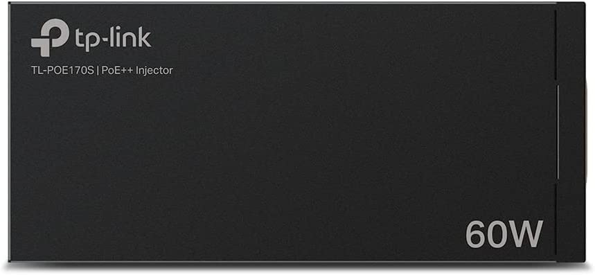 TP-Link TL-PoE170S | 802.3at/af/bt Gigabit PoE Injector | Non-PoE to PoE Adapter | Supplies up to 60W (PoE++) | Plug & Play | Desktop/Wall-Mount | Distance Up to 328 ft. | UL Certified, Black PoE ++ Injector (60W)