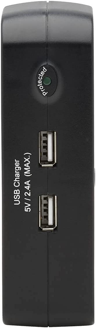 Tripp Lite Wall Surge Protector Power Strip Multi Outlet Extender, 3-Outlets & 2 USB Ports, 5-15P Direct Plug, 1050 Joules, 1875 Watts & Dollar 5,000 Insurance (SK3BUAM) 3-Outlets, 2 USB