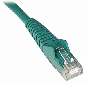 Tripp Lite Cat6 Gigabit Snagless Molded Patch Cable (RJ45 M/M) - Green, 25-ft.(N201-025-GN) 25-ft. Green