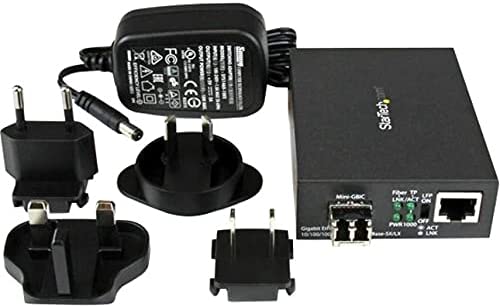 StarTech.com Multimode (MM) LC Fiber Media Converter for 10/100/1000 Network - 550m - Gigabit Ethernet - 850nm - with SFP Transceiver (MCM1110MMLC)