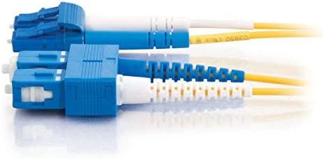 C2g/ cables to go C2G 29920 OS2 Fiber Optic Cable - LC-SC 9/125 Duplex Multimode PVC Fiber Cable, Yellow (9.8 Feet, 3 Meters)