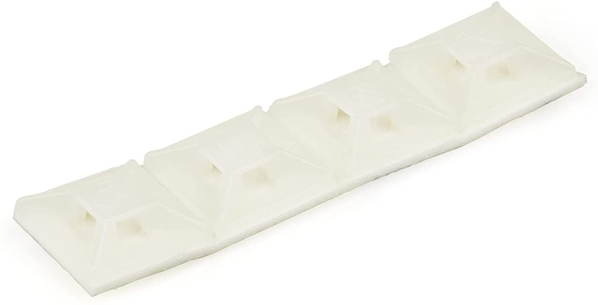 StarTech.com 100 Pack Cable Tie Mounts with Adhesive Tape for 0.13 in. (3.2 mm) Wide Ties - Nylon/Plastic Zip Tie Mounts - Electrical/Network Cable Wrap Mounts / 94V-2 Fire & UL Rated TAA (CBMCTM1) Small | 0.13 in. (3.2 mm) max. diameter