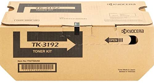 Kyocera 1T02T60US0 Model TK-3192 Black Toner Cartridge Compatible with ECOSYS P3060dn Monochrome Printers, Genuine Kyocera, Up to 25000 Pages Yield