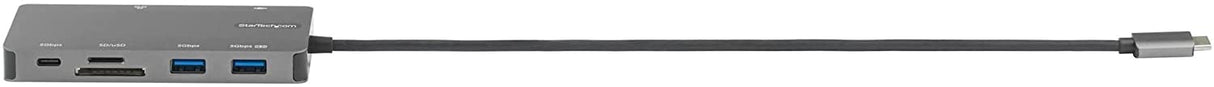 StarTech.com USB C Multiport Adapter - HDMI 4K 30Hz or VGA Travel Dock - 5Gbps USB 3.0 Hub (USB A/USB C Ports) - 100W Power Delivery - SD/Micro SD - GbE - 30cm Cable - USB C Mini Dock (DKT30CHVSDPD)