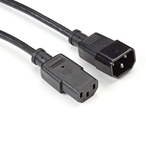 Black box network services Black Box IEC 320 C13 Socket to IEC 320 C14 Plug Molded Extension Power Cord, 6-ft. (1.8-m)