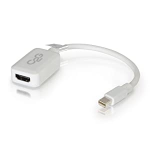 C2g/ cables to go C2G 54314 Mini DisplayPort Male to HDMI Female Adapter Converter, TAA Compliant, White (8 Inches)