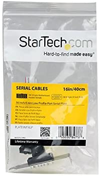 StarTech.com 1 Port 16-Inch DB9 Serial Port Bracket to 10 Pin Header - Low Profile (PLATE9M16LP)