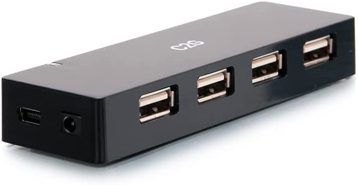 C2g/ cables to go 4-Port USB-A Hub with 5V 2A Power Supply