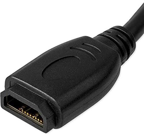 StarTech.com 6in High Speed HDMI Port Saver Cable with 4K 60Hz - Short HDMI 2.0 Male to Female Adapter Cable - Port Extender (HD2MF6INL)