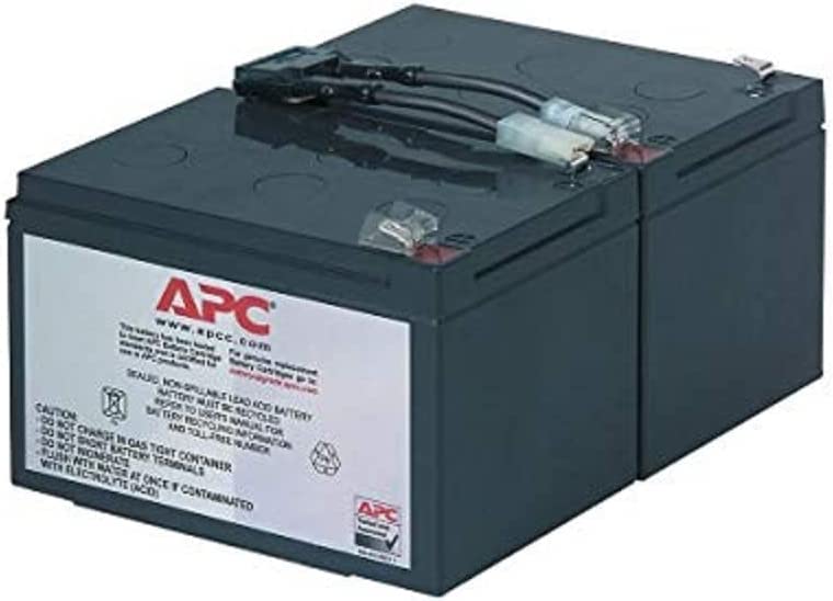 APC UPS Battery Replacement, RBC6, for APC Smart-UPS SMT1000, SMC1500, SMT1000C, SMT1000US, SU1000, SU1000BX120, SUA1000US, SUA1000 , Black RBC6 Battery Replacement