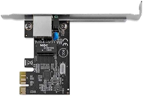 StarTech 1 Port PCI-Express Gigabit Network Server Adapter with Realtek Chip NIC Card - Dual Profile (ST1000SPEX2) Gigabit Ethernet (1000 Mbps) PCI Express