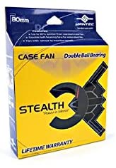 Vantec Stealth SF8025L 80x80x25mmDouble Ball Bearing Silent Case Fan (Black) 80x80x25 mm