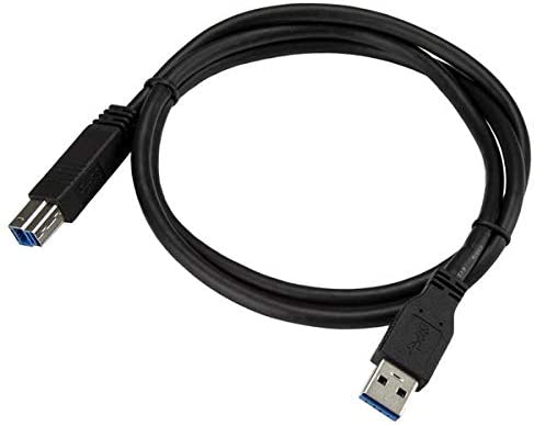 StarTech.com 1m 3 ft Certified SuperSpeed USB 3.0 A to B Cable Cord - USB 3 Cable - 1x USB 3.0 A (M), 1x USB 3.0 B (M) - 1 meter, Black (USB3CAB1M) Black 3 feet