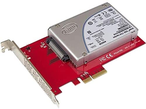 StarTech.com U.2 to PCIe Adapter - x4 PCIe - For 2.5" U.2 NVMe SSD - SFF-8639 PCIe Adapter - U.2 SSD - PCIe SSD - U.2 drive (PEX4SFF8639) 0.9" x 4.8" x 6.5" PCIe