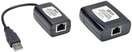 TRIPP LITE B203-101-PNP 1-Port USB 2.0 over Cat5 Cat6 Extender Hub Transmitter and Receiver,Black