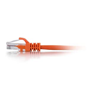 C2G/ Cables To Go 27810 Cat6 Cable - Snagless Unshielded Ethernet Network Patch Cable, Orange (1 Foot, 0.30 Meters) UTP 1 Foot/ 0.30 Meters Orange