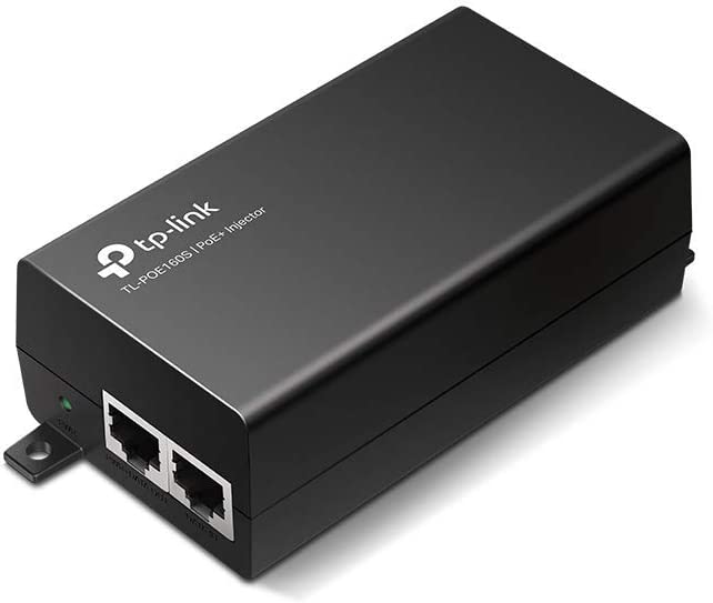 TP-LINK TL-PoE160S | 802.3at/af Gigabit PoE Injector | Non-PoE to PoE Adapter | Supplies PoE (15.4W) or PoE+ (30W) | Plug & Play | Desktop/Wall-Mount | Distance Up to 328 ft. | UL Certified, Black