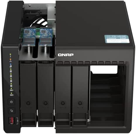 QNAP TS-453E-8G-US 4 Bay High-Performance Desktop NAS with Intel Celeron Quad-core Processor, 8 GB DDR4 RAM and Dual 2.5GbE (2.5G/1G/100M) Network Connectivity (Diskless) 4 Bay-8G 2.5GbE NAS
