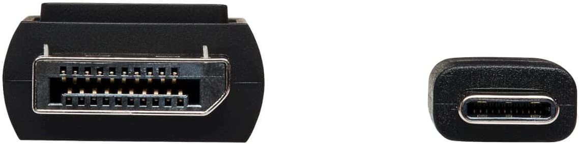 Tripp Lite USB C to DisplayPort Cable Adapter (M/Thunderbolt 3 DisplayPort Cable Adapter, Gen 1, Locking Connector, 4K DP @ 60 Hz, 4: Black, 6 ft. (U444-006-DP-Be)