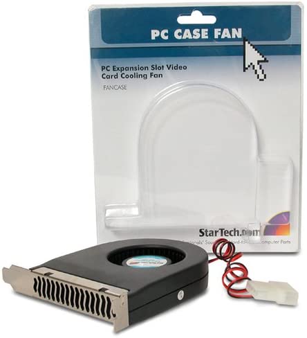 StarTech.com Expansion Slot Rear Exhaust Cooling Fan with LP4 Connector (FANCASE), Black Expansion Slot Fan LP4