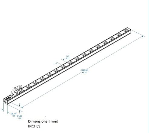 Tripp Lite 16 Outlet Bench & Cabinet Power Strip, 48 in. Length, 15ft Cord with 5-15P Plug, (PS4816) Black 16 Outlet Power Strip