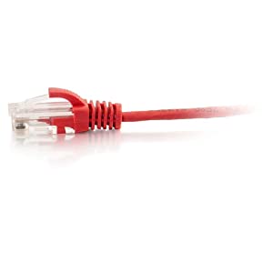 C2g/ cables to go C2G 01169 Cat6 Slim Cable - Snagless Unshielded Slim Ethernet Network Patch Cable, Red (10 Feet, 3.04 Meters) Red 10'