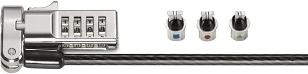 Kensington Universal 3-in-1 Combination Laptop Lock - Preset - Carbon Steel, Plastic - 6 ft - for Notebook