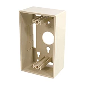 C2g/ cables to go C2G 03838 Single Gang Wall Box, Ivory