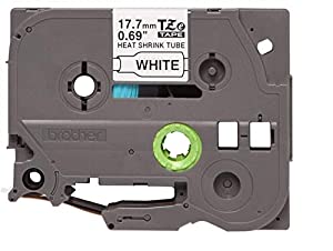 Brother Printable 2:1 Heat Shrink TUBING 17.7MM X 1.5M (0.23IN X 4.9FT) Black ON White HSE241