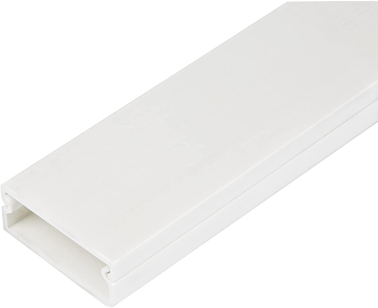 StarTech.com Solid Cable Management Raceway with Adhesive Tape & Cover, 1-1/4"(32mm)W x 3/8"(11mm)H - 3ft(1m) length, PVC Network/Power Cord Hider/Wall Wire Duct, Max 12 Cables, UL Listed (CBMWWD3211) Cable Hider Kit