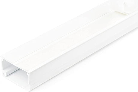 StarTech.com Solid Cable Management Raceway with Adhesive Tape & Cover, 1-3/4"(45mm)W x 1-1/8"(27mm)H - 6ft(1.8m) length, PVC Network/Power Cord Hider - Wall Wire Duct System, UL Listed (CBMOWD4527) 1.06 in. (27mm) x 1.77 in. (45.1mm)