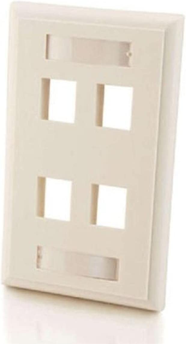 C2g/ cables to go C2G/Cables to Go 03413 4-Port Keystone Single Gang Wall Plate