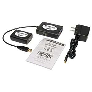 Tripp Lite 4-Port High Speed USB 2.0 over Cat5 Hub with 3 local Ports and 1 Remote Port(U224-1R4-R)