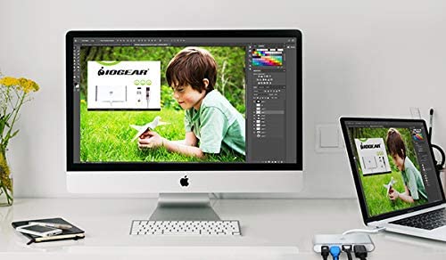 IOGEAR USB-C 4 in 1 Docking Station - 1 HDMI 4K 30Hz Out - 1 USB 3.0 5Gbps Out - Ethernet LAN Port - USB-C 60W Pass Through - Mac Win - GUH3C3PD USB-C 4-in-1 4K multi-Port Power Delivery