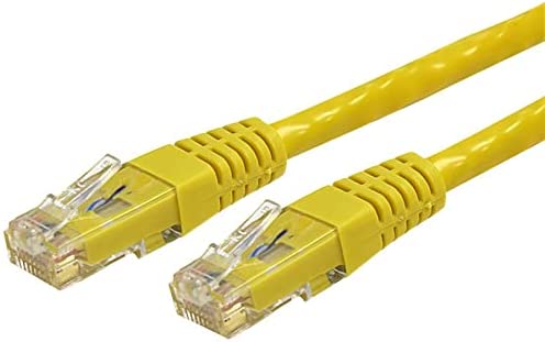 StarTech.com 10ft CAT6 Ethernet Cable - Yellow CAT 6 Gigabit Ethernet Wire -650MHz 100W PoE++ RJ45 UTP Molded Category 6 Network/Patch Cord w/Strain Relief/Fluke Tested UL/TIA Certified (C6PATCH10YL) Yellow 10 ft / 3m 1 Pack